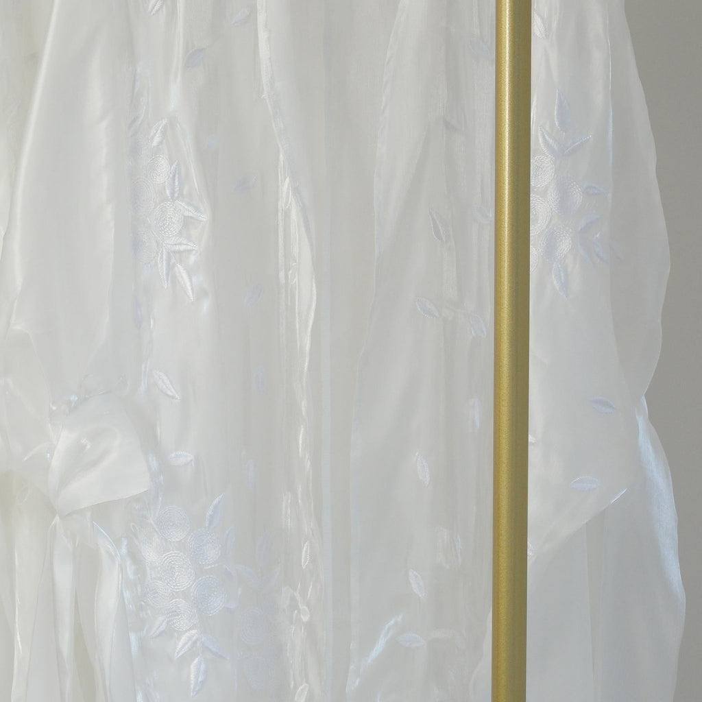 HASASERIES HS1015 1pcs Cardigan Printed Bubble Sleeves Elegant Long Skirt