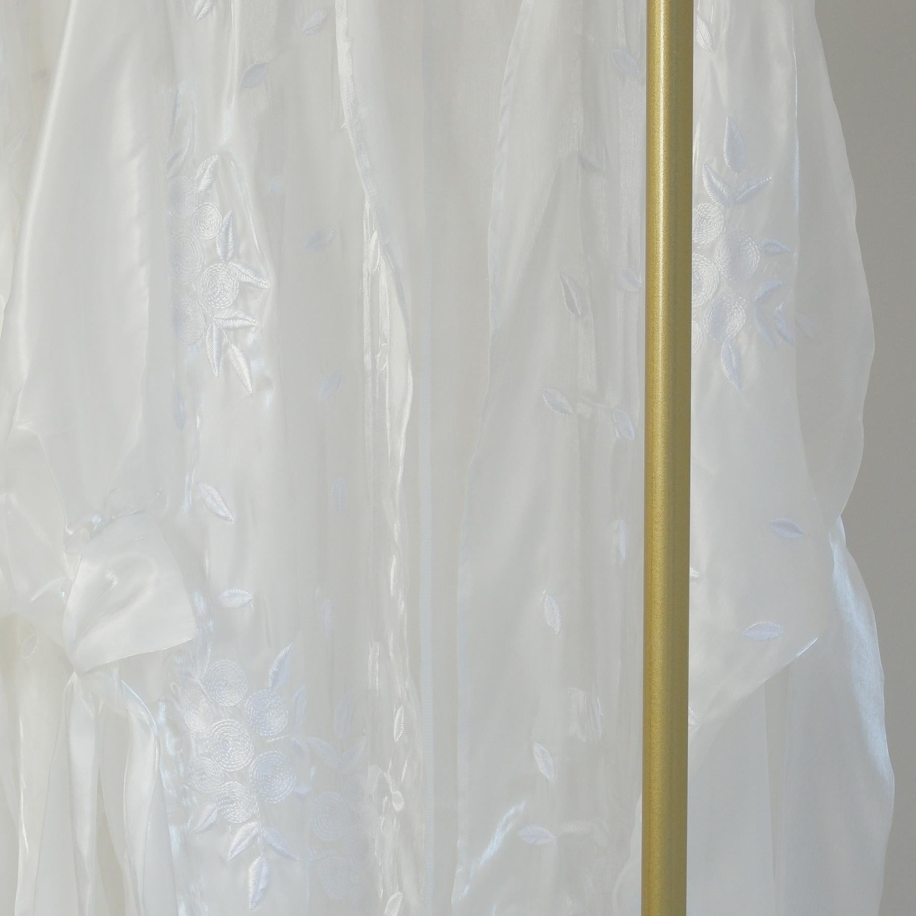 HASASERIES HS1015 1pcs Cardigan Printed Bubble Sleeves Elegant Long Skirt