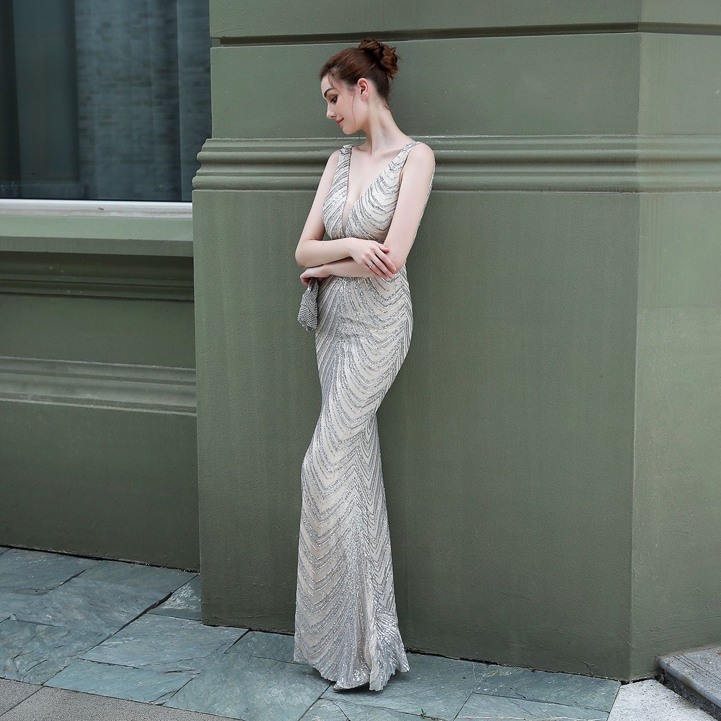 Sequin Fishtail Formal Dress