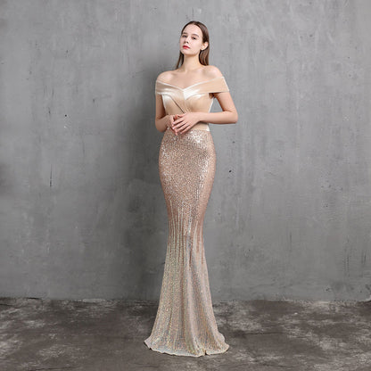 One Shoulder Fishtail Formal Dress