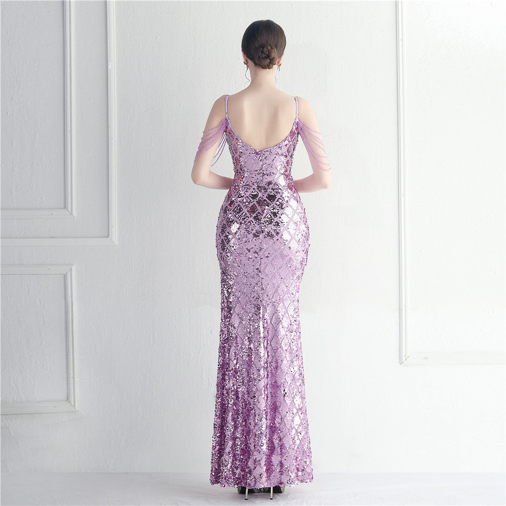 Beaded Illusion Beaded Formal Dress