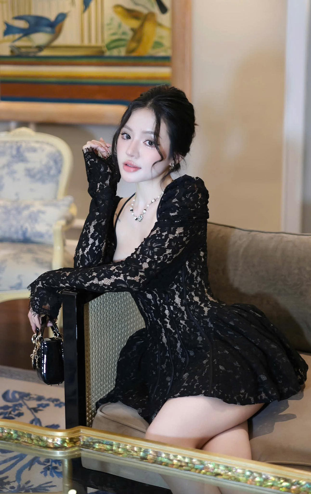 Valerie Lace Cortset Mini Dress