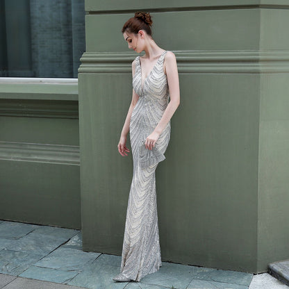 Sequin Fishtail Formal Dress