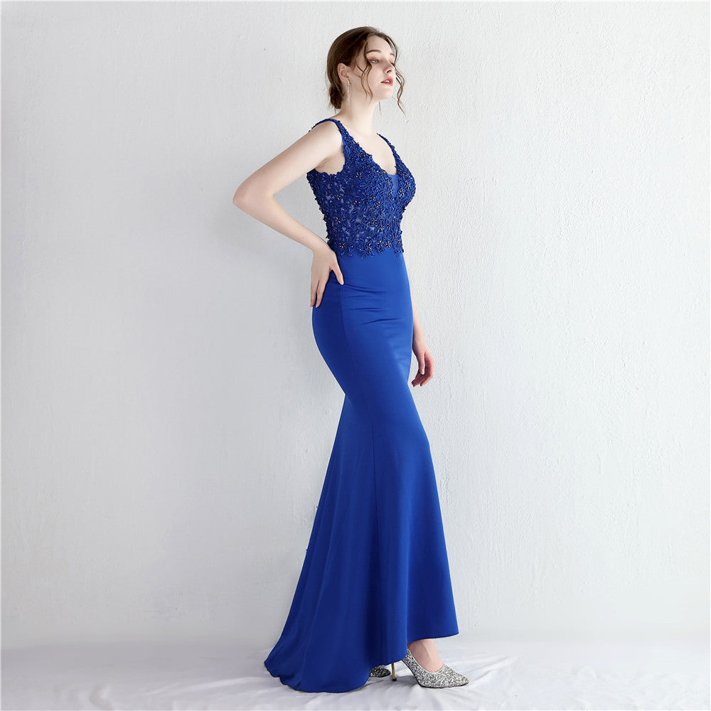 Handmade Applique Beaded Formal Dress