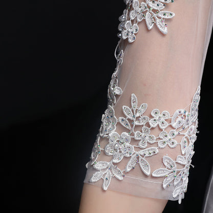 Lace Rhinestone Formal Dress