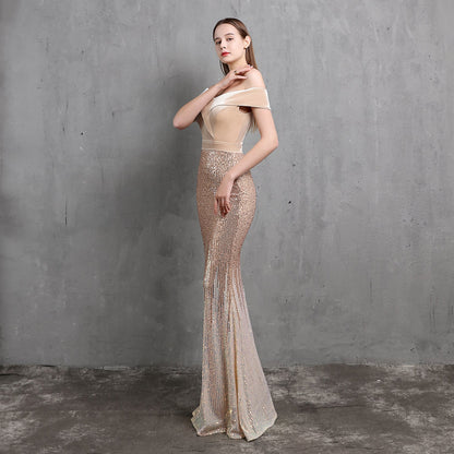 One Shoulder Fishtail Formal Dress