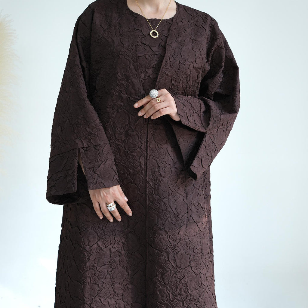 Cardigan with Vest Dress Abaya Robe