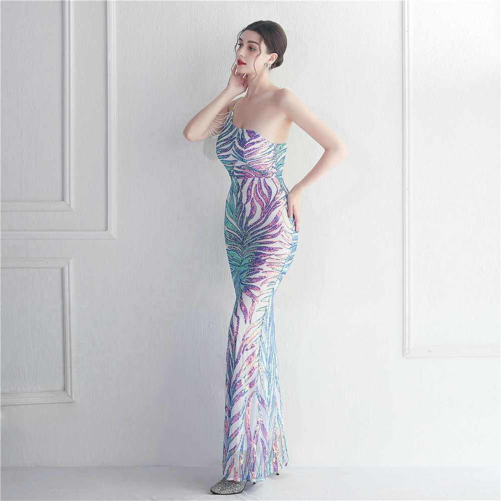 Beaded Sexy Halter Formal Dress