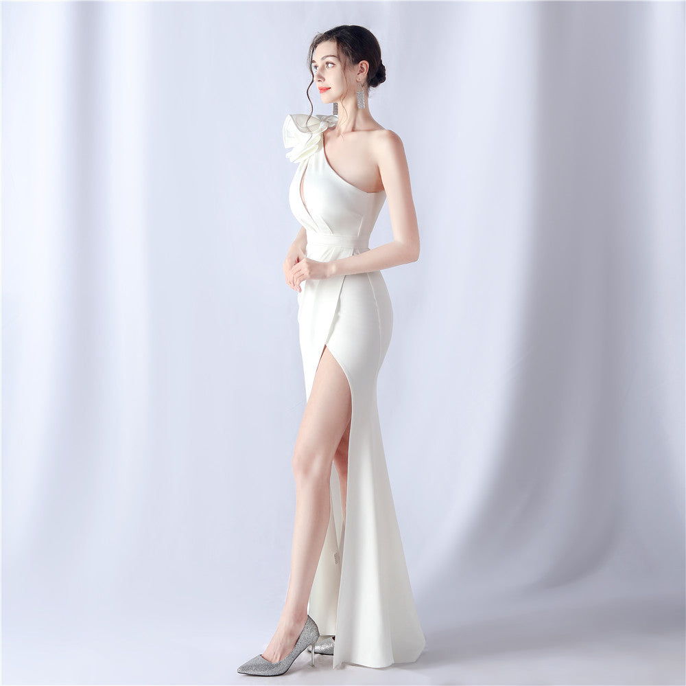 Crafted Flower With Beading Formal Dress