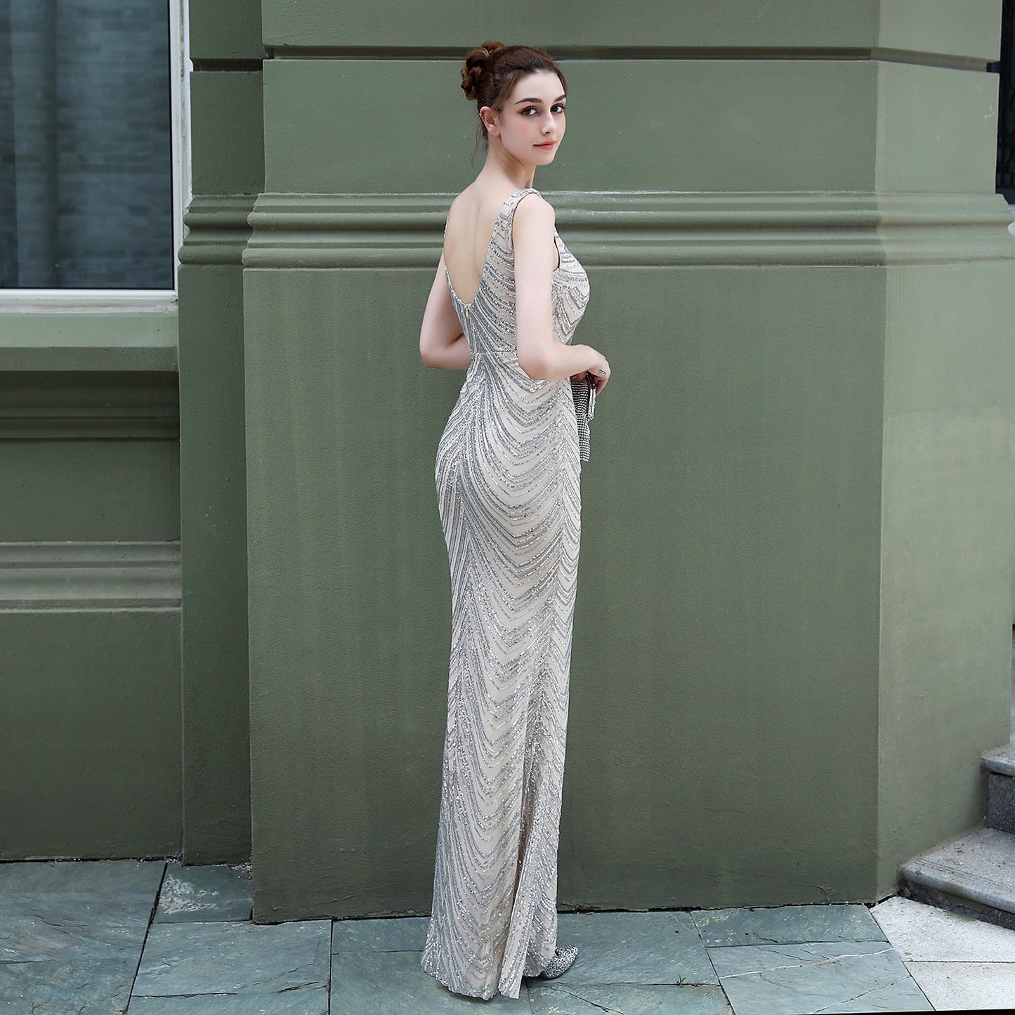 Sequin Fishtail Formal Dress