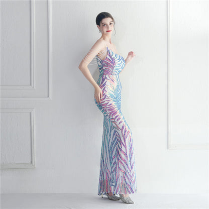 Beaded Sexy Halter Formal Dress
