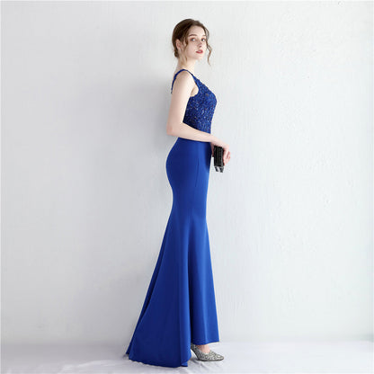 Handmade Applique Beaded Formal Dress