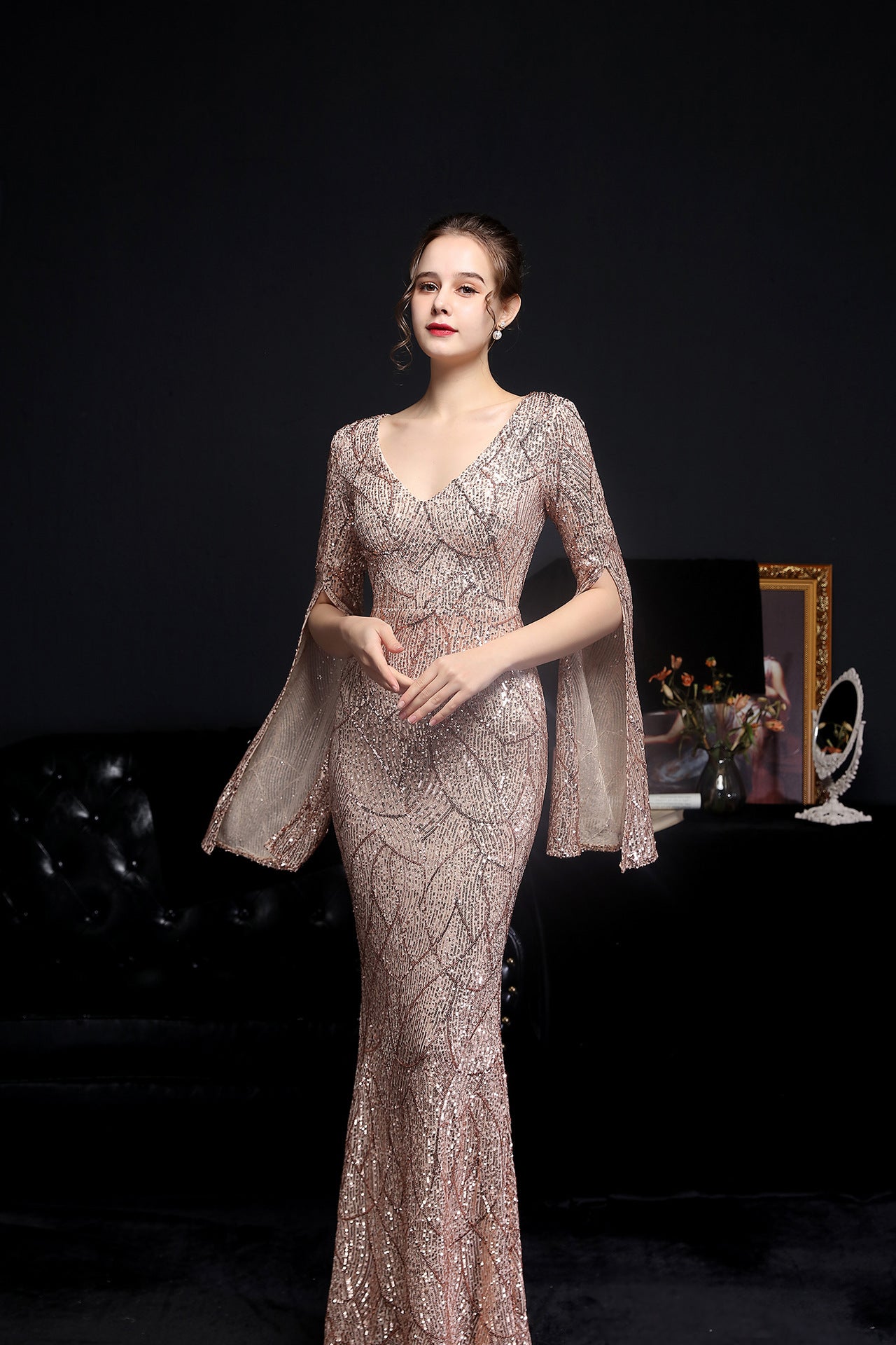Sequin Long Formal Gown