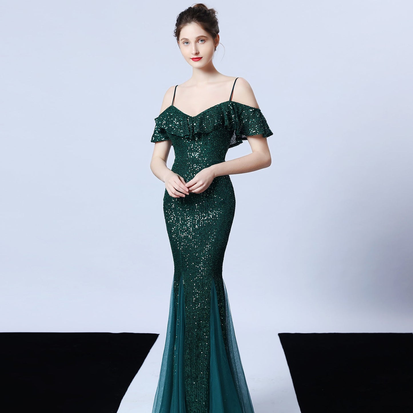 Silk Thread Fringe Beaded Formal Dresses