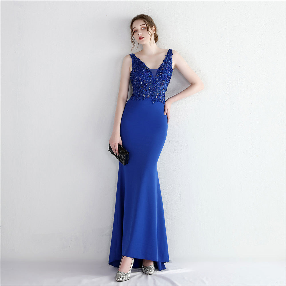 Handmade Applique Beaded Formal Dress