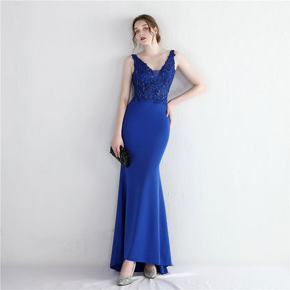 Handmade Applique Beaded Formal Dress