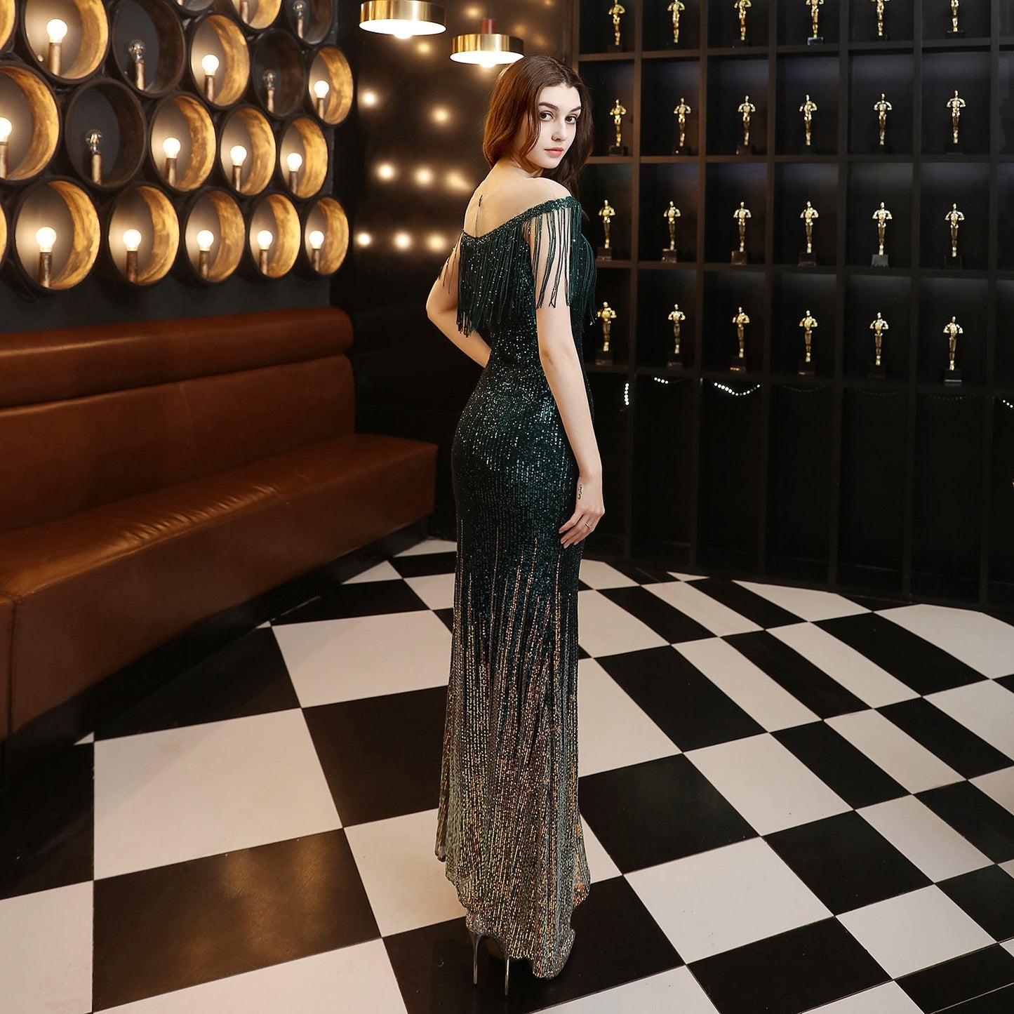 Sequin Fishtail Formal Dress