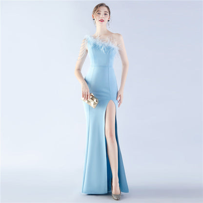 Exhibition and Wedding Evening Formal Gown