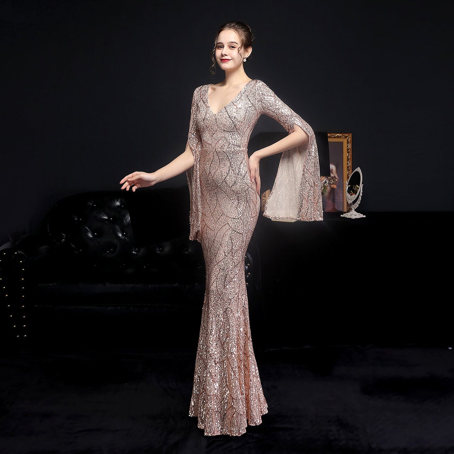 Sequin Long Formal Gown