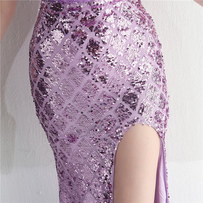 Beaded Illusion Beaded Formal Dress