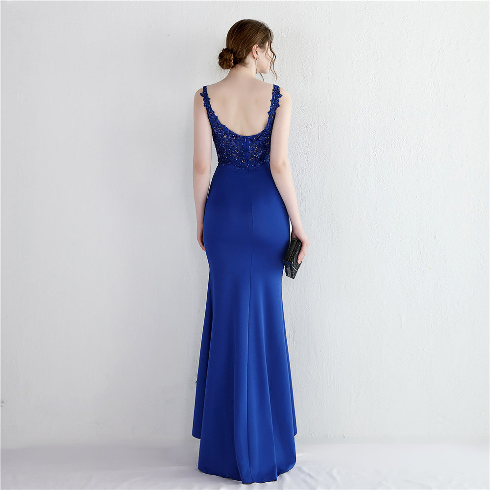 Handmade Applique Beaded Formal Dress