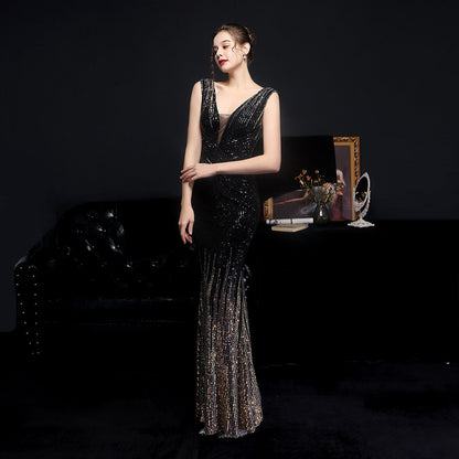 Sleeveless Sequin Formal Dress