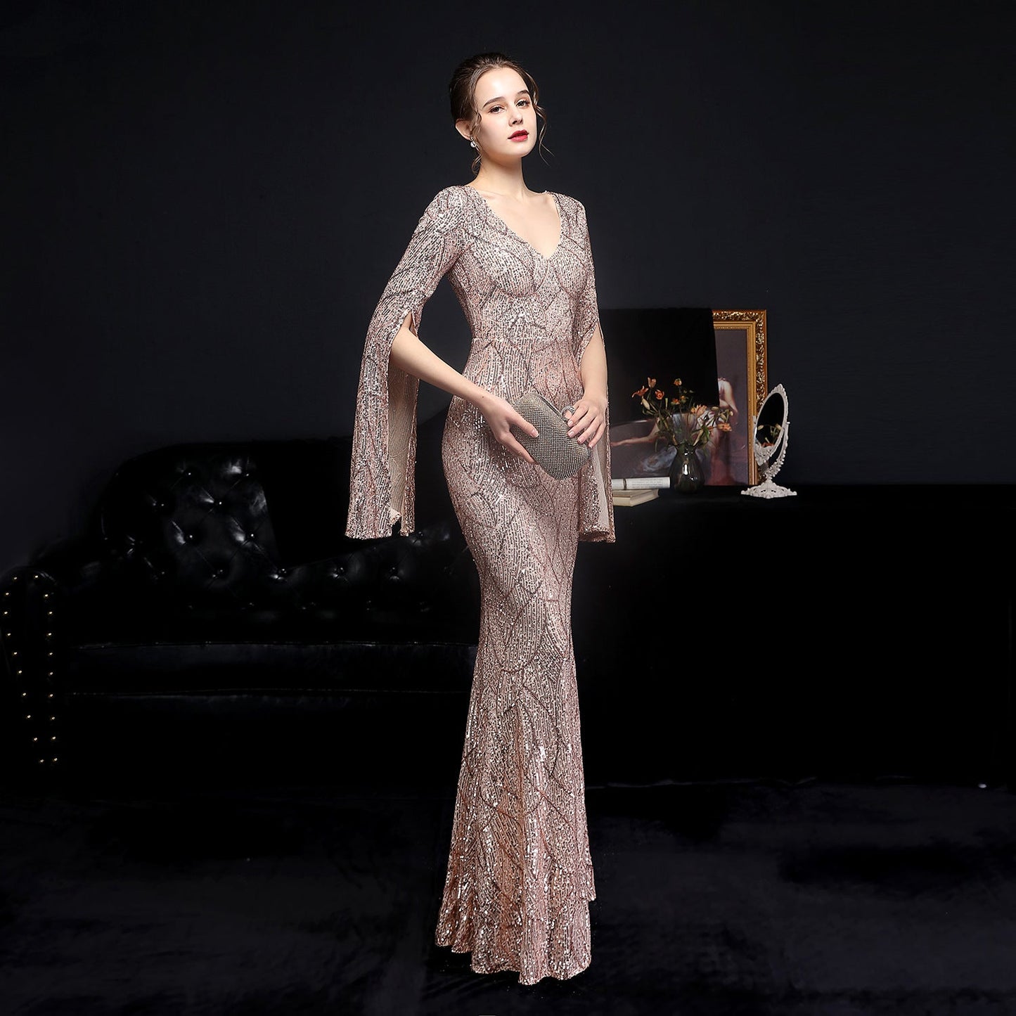 Sequin Long Formal Gown