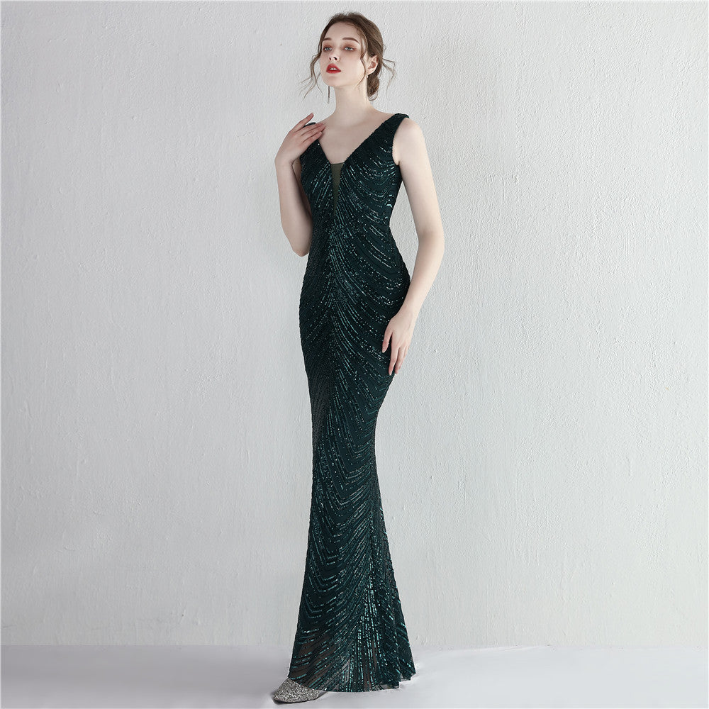 Sequin Fishtail Formal Dress