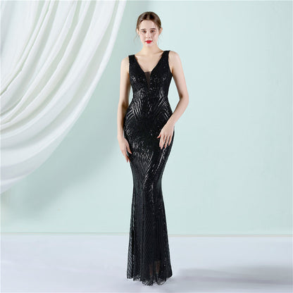 Sleeveless Sequin Formal Dress