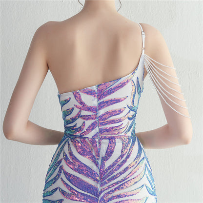 Beaded Sexy Halter Formal Dress