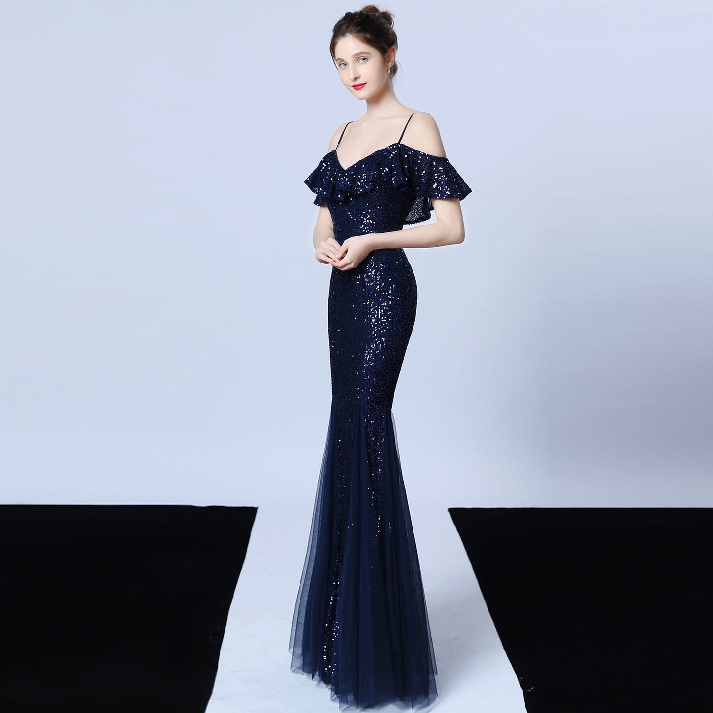 Silk Thread Fringe Beaded Formal Dresses