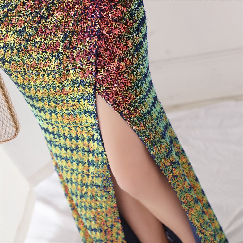 Sequin Fishtail Formal Dress