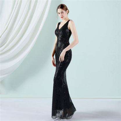 Sleeveless Sequin Formal Dress