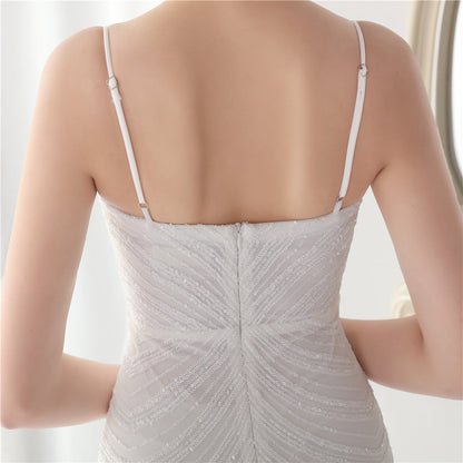Wave Gradient Beaded Formal Dress