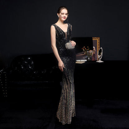 Sleeveless Sequin Formal Dress