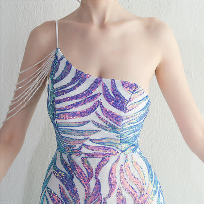 Beaded Sexy Halter Formal Dress