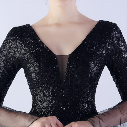 Trimmed Mesh Formal Gown