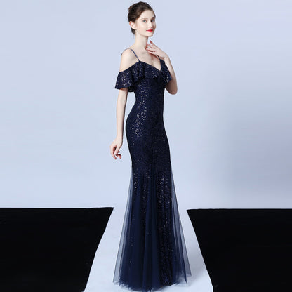 Silk Thread Fringe Beaded Formal Dresses