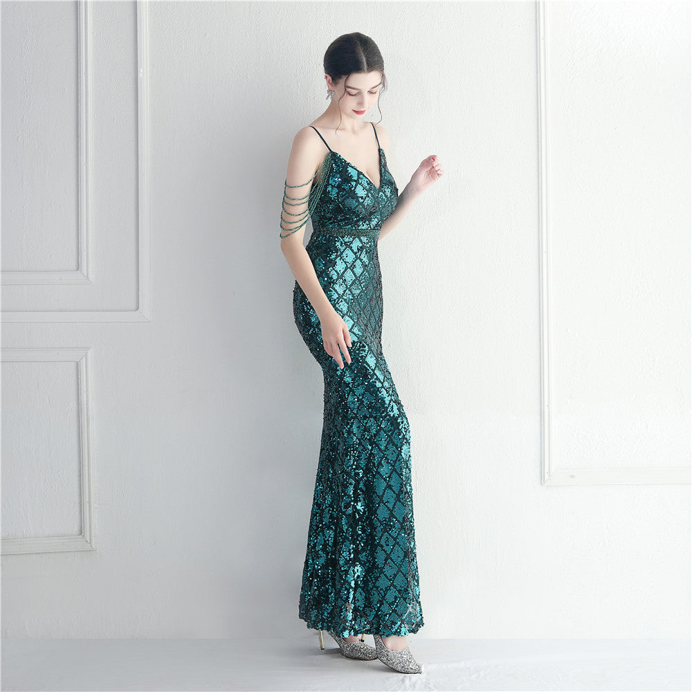 Beaded Illusion Beaded Formal Dress