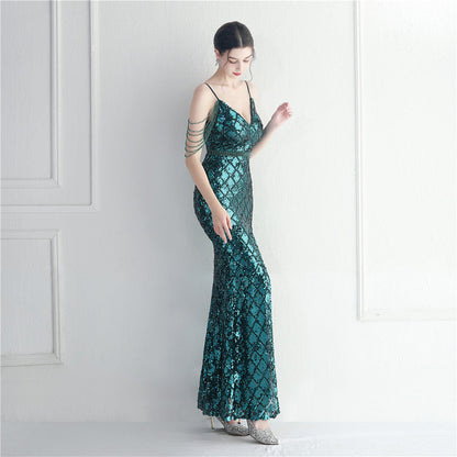 Beaded Illusion Beaded Formal Dress