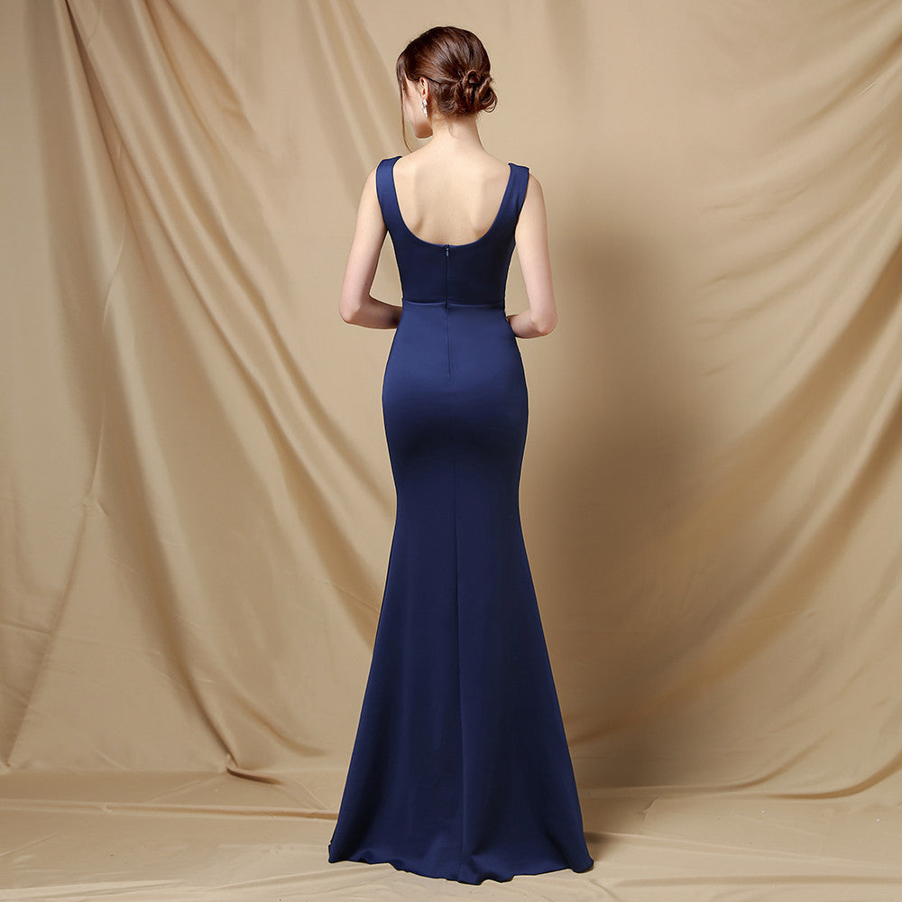 Long Fishtail Neck Formal Dresses