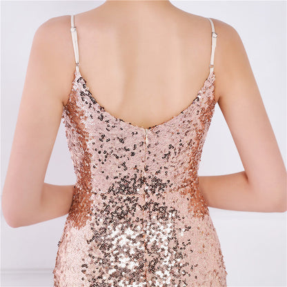 Beaded Position Flower Formal Dress