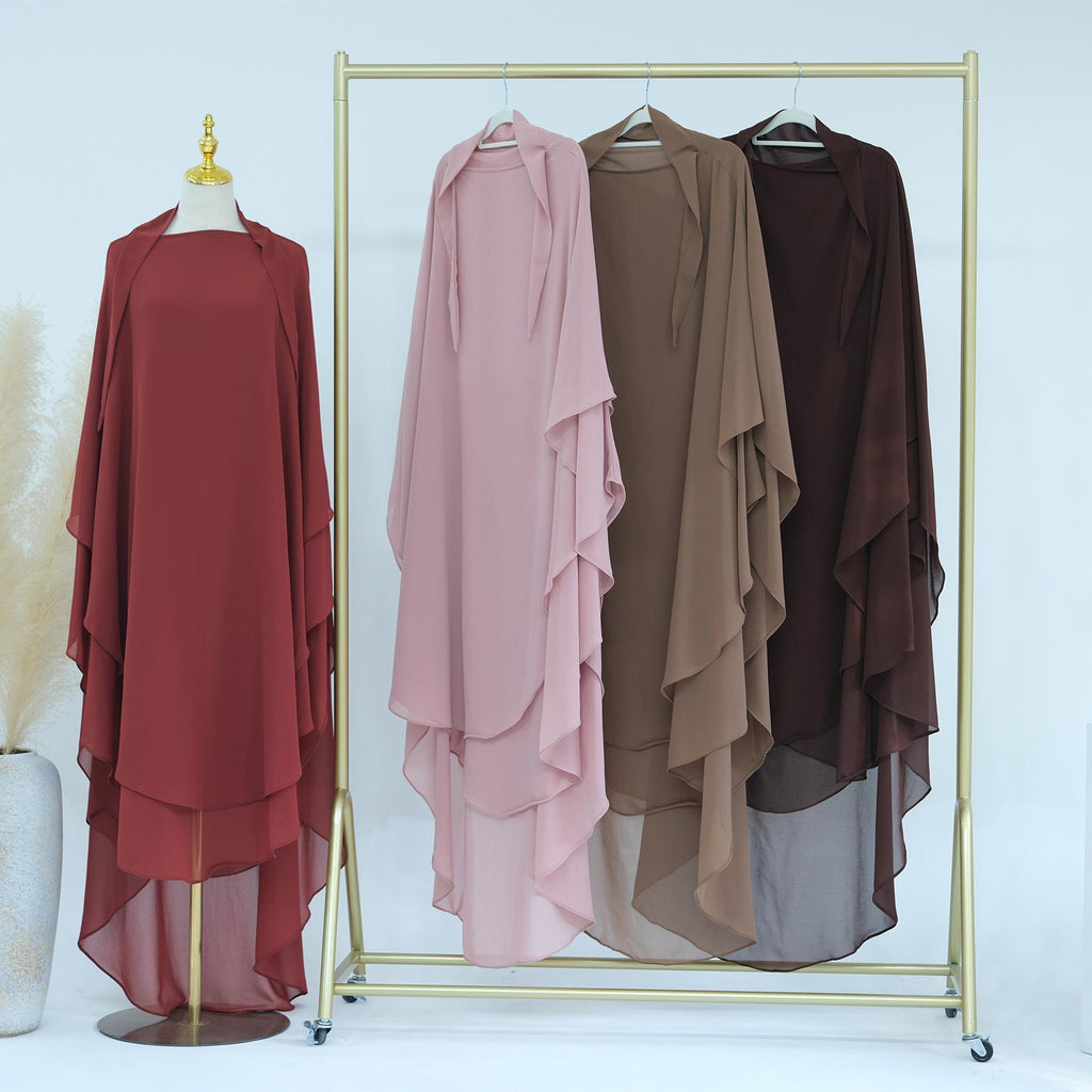 Double Layered Chiffon Large Swing Headscarf