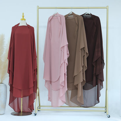 Double Layered Chiffon Large Swing Headscarf