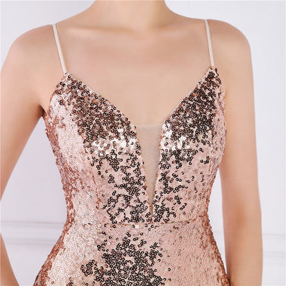 Beaded Position Flower Formal Dress