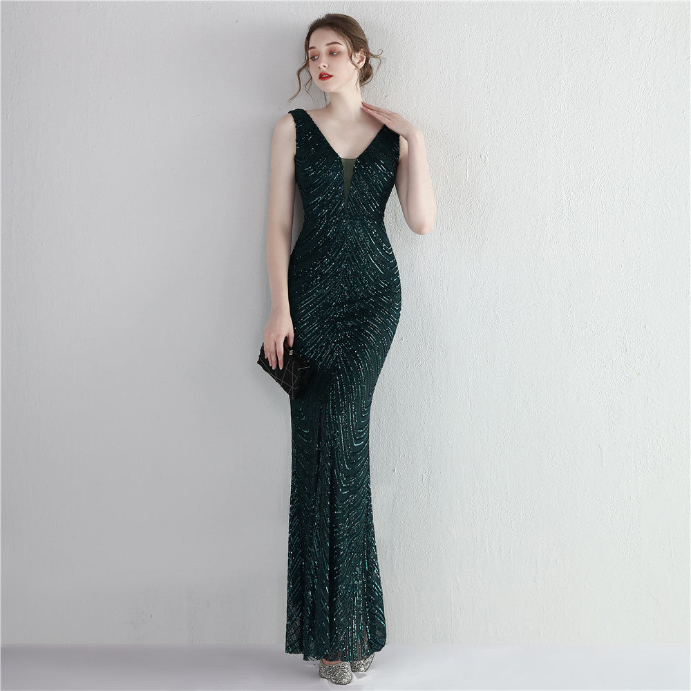 Sequin Fishtail Formal Dress