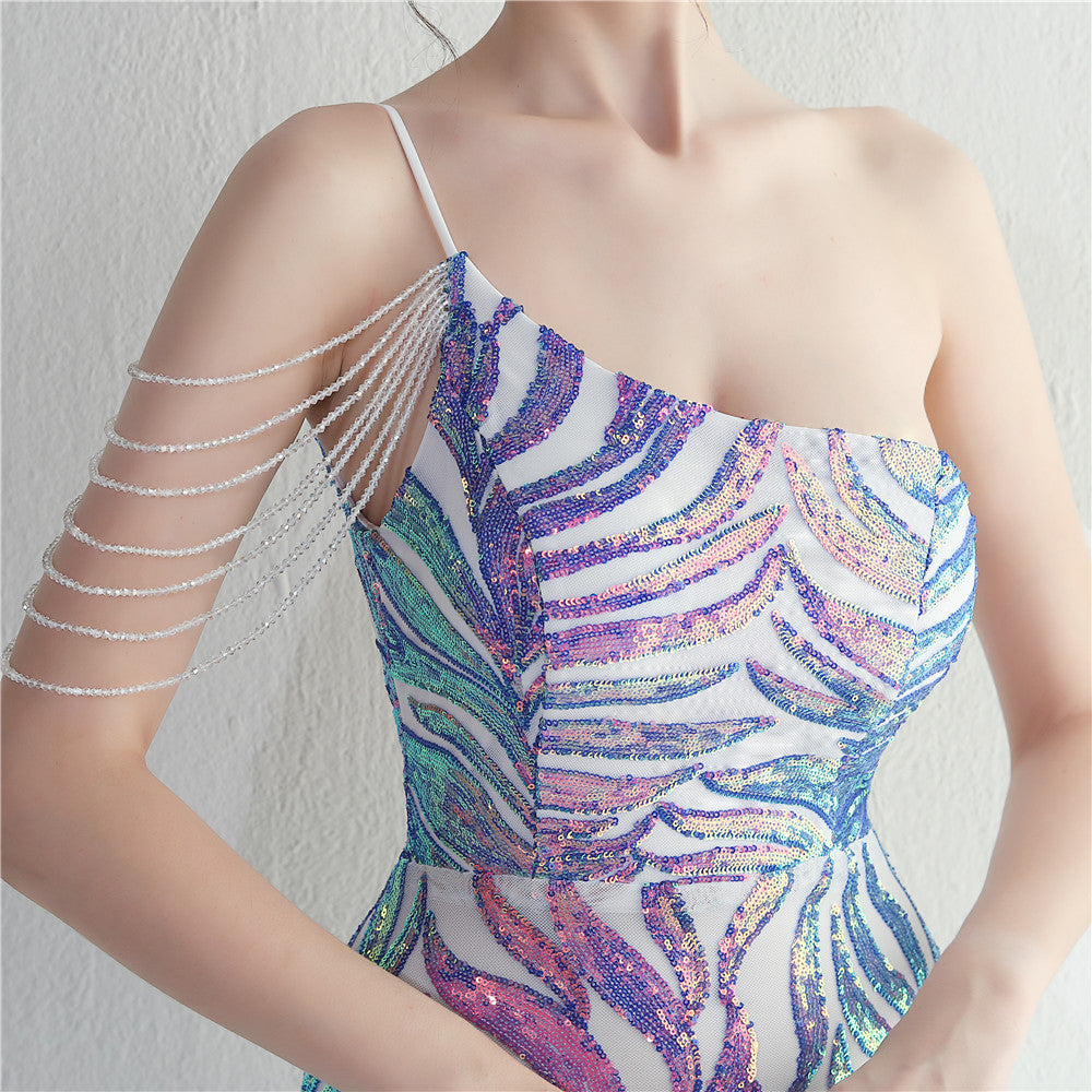 Beaded Sexy Halter Formal Dress