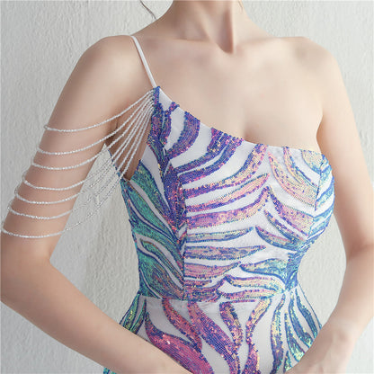 Beaded Sexy Halter Formal Dress