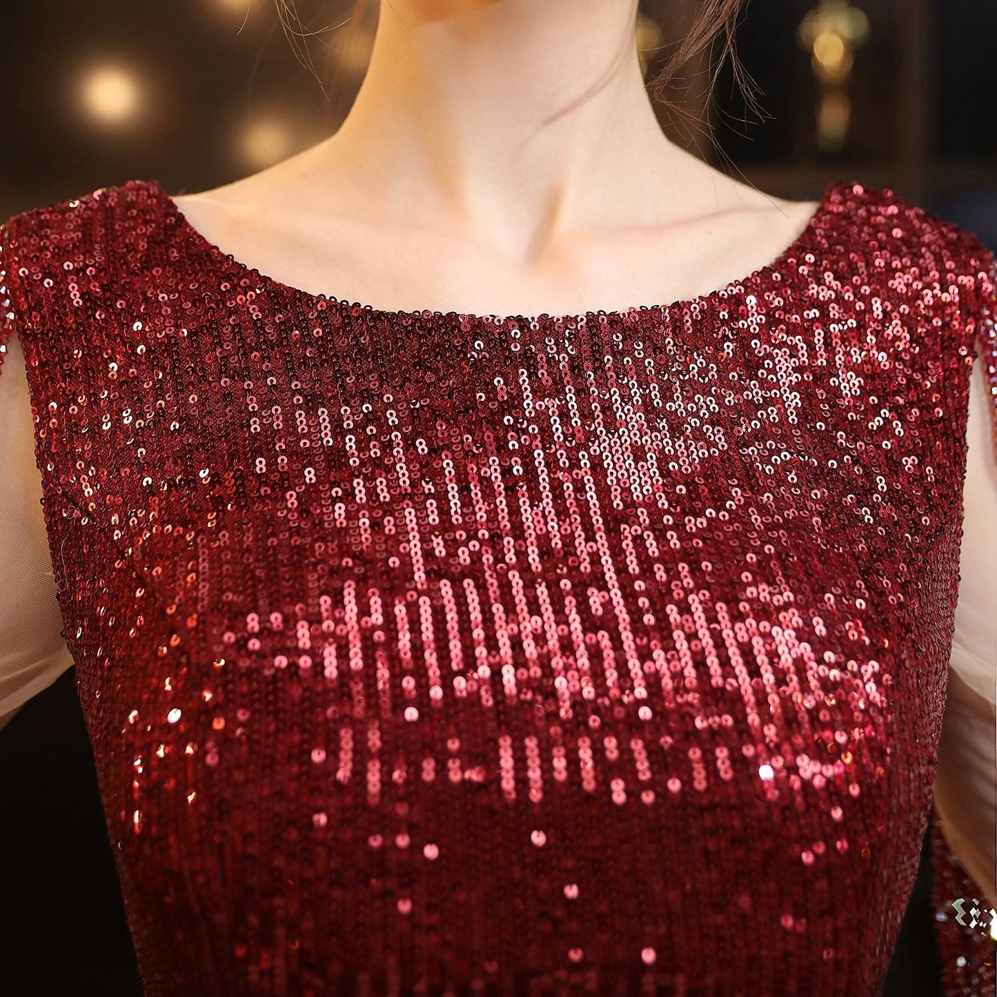 Sleeveless Sequin Formal Dress