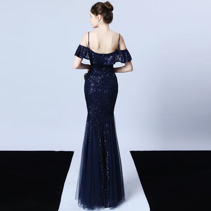 Silk Thread Fringe Beaded Formal Dresses
